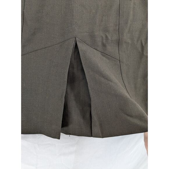 The Limited Stretch Pencil Skirt 4 Brown Side Zip Slit Office Work‎ Formals Mini - Picture 4 of 11